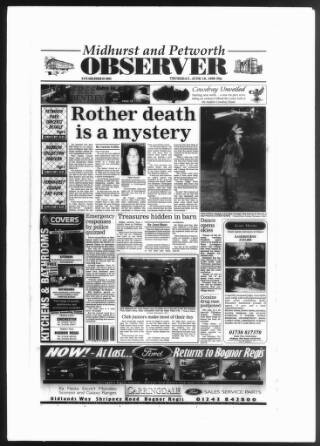 cover page of Midhurst and Petworth Observer published on June 18, 1998