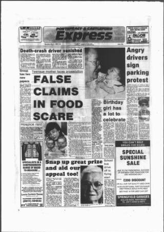 cover page of Pontefract & Castleford Express published on May 4, 1989