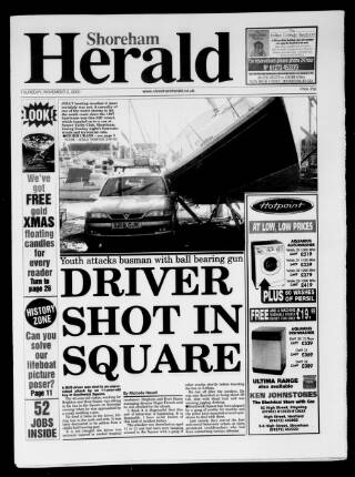 cover page of Shoreham Herald published on November 2, 2000