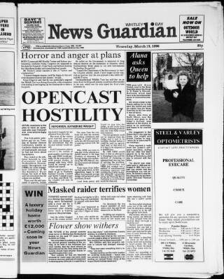 cover page of Whitley Bay Guardian published on March 19, 1992