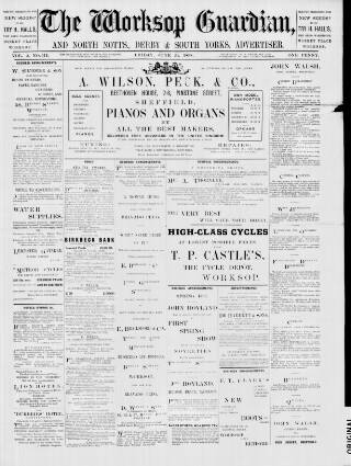 cover page of Worksop Guardian published on June 24, 1898