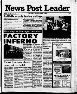 cover page of Blyth News Post Leader published on September 17, 1992