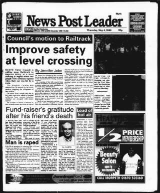 cover page of Blyth News Post Leader published on May 4, 2000