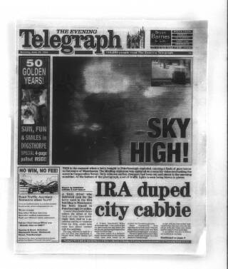 cover page of Peterborough Evening Telegraph published on June 18, 1996