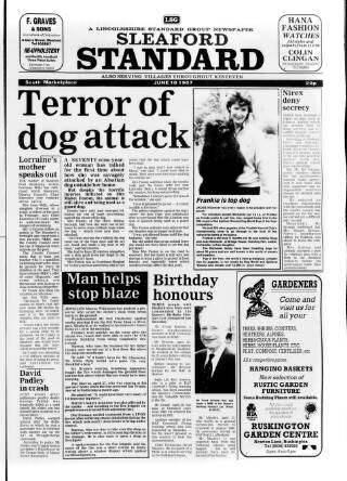 cover page of Sleaford Standard published on June 18, 1987