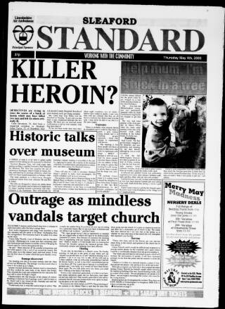 cover page of Sleaford Standard published on May 4, 2000