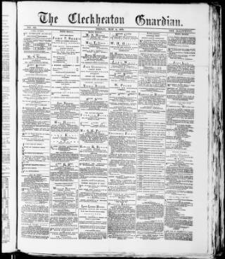cover page of Cleckheaton & Spenborough Guardian published on May 2, 1879