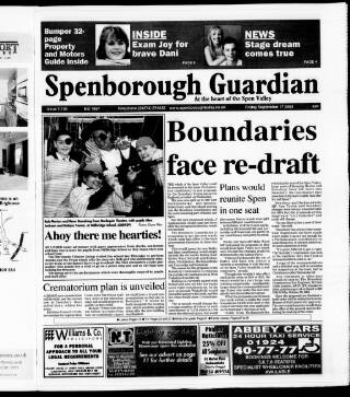 cover page of Cleckheaton & Spenborough Guardian published on September 17, 2004