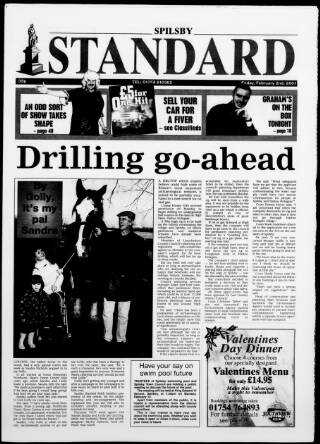 cover page of Spilsby Standard published on February 2, 2001