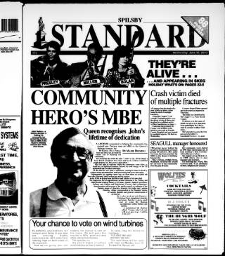 cover page of Spilsby Standard published on June 18, 2003