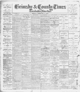 cover page of Grimsby & County Times published on February 2, 1906