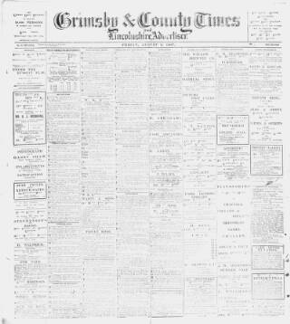 cover page of Grimsby & County Times published on August 2, 1907