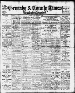 cover page of Grimsby & County Times published on June 18, 1909