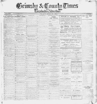 cover page of Grimsby & County Times published on April 23, 1915
