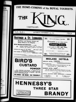 cover page of King and his Navy and Army published on November 2, 1901