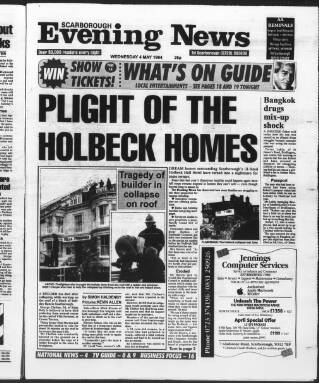 cover page of Scarborough Evening News published on May 4, 1994