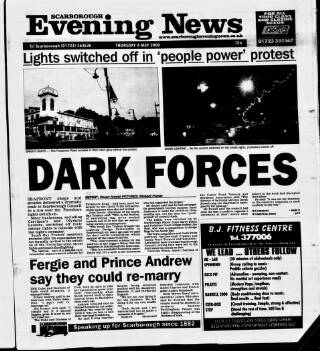 cover page of Scarborough Evening News published on May 4, 2000