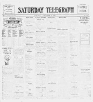 cover page of Saturday Telegraph (Grimsby) published on November 2, 1907