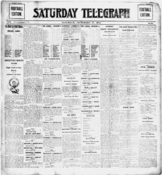cover page of Saturday Telegraph (Grimsby) published on September 17, 1910