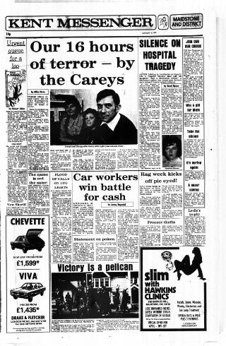 cover page of Maidstone Telegraph published on March 19, 1976
