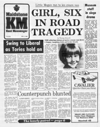 cover page of Maidstone Telegraph published on May 2, 1980
