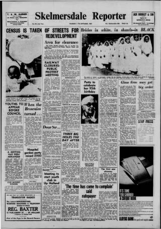 cover page of Skelmersdale Reporter published on September 17, 1964