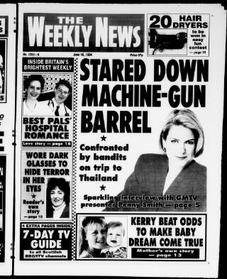 cover page of Dundee Weekly News published on June 18, 1994