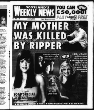 cover page of Dundee Weekly News published on June 18, 2005