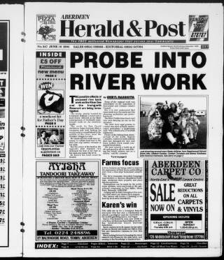 cover page of Aberdeen Herald & Post published on June 18, 1994