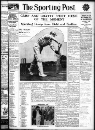 cover page of Sporting Post published on June 18, 1932