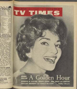 cover page of TV Times published on November 2, 1962