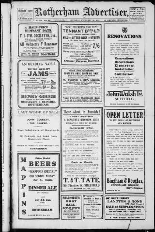 cover page of Rotherham Advertiser published on February 26, 1910