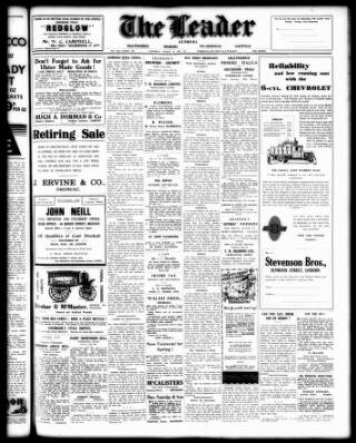 cover page of Dromore Leader published on March 19, 1932