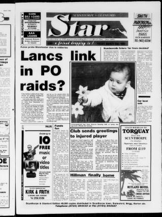cover page of Scunthorpe Star published on March 19, 1993