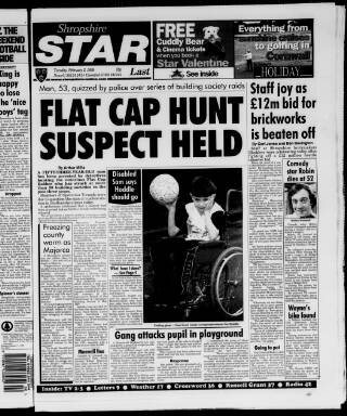 cover page of Shropshire Star published on February 2, 1999