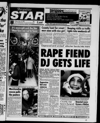 cover page of Shropshire Star published on June 18, 1999
