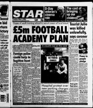 cover page of Shropshire Star published on May 4, 2004