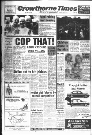 cover page of Crowthorne Times published on May 7, 1987