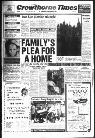 cover page of Crowthorne Times published on June 18, 1987