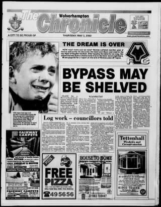 cover page of Midland Counties Express published on May 2, 2002