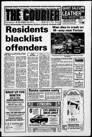 cover page of Garstang Courier published on November 2, 1990