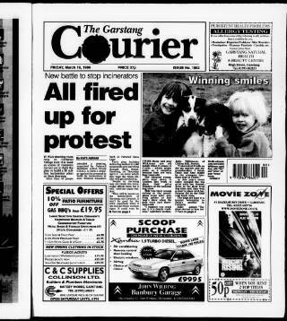 cover page of Garstang Courier published on March 19, 1999