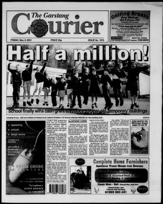 cover page of Garstang Courier published on May 4, 2001