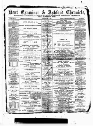 cover page of Kent County Examiner and Ashford Chronicle published on June 29, 1888