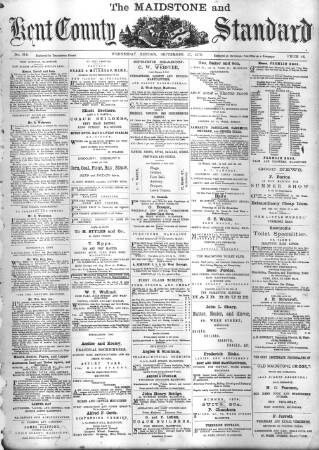 cover page of Kent County Standard published on September 17, 1879