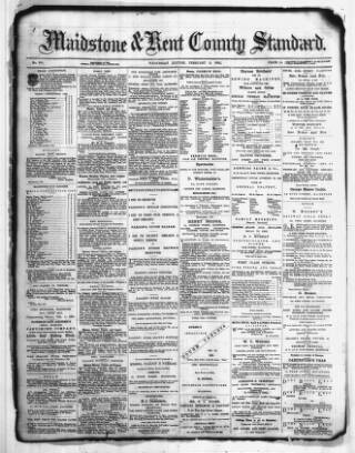 cover page of Kent County Standard published on February 2, 1881