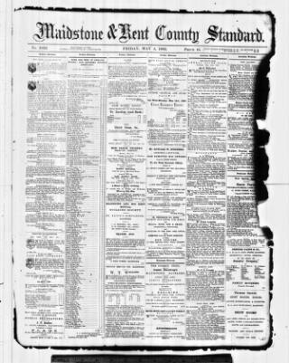 cover page of Kent County Standard published on May 4, 1883