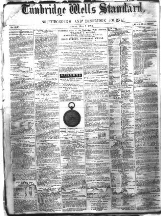 cover page of Tunbridge Wells Standard published on May 2, 1879