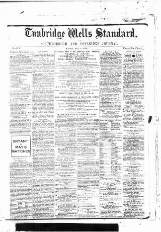 cover page of Tunbridge Wells Standard published on May 4, 1883