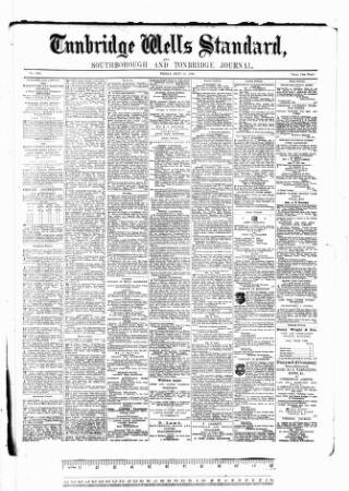 cover page of Tunbridge Wells Standard published on September 17, 1886